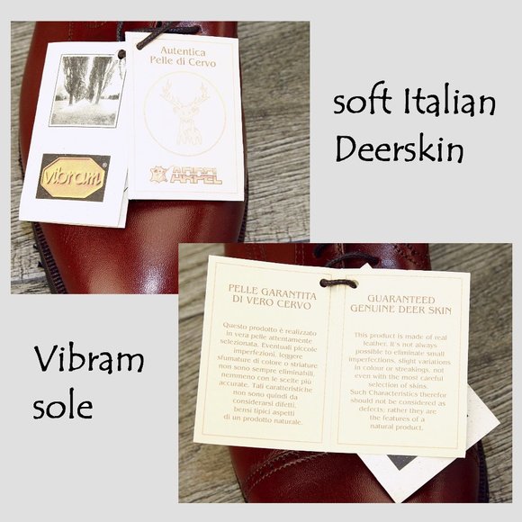 *NEW* $779 Caporicci CERVO 8.5 M Soft Italian Deerskin Leather * new Trees main image 9